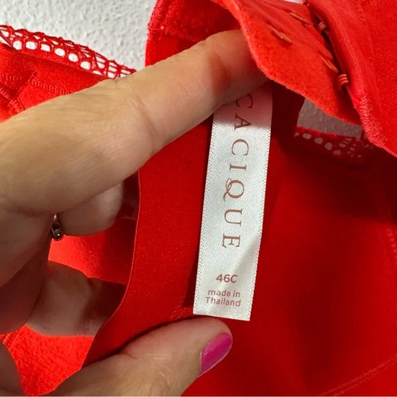 Cacique red lightly lined no wire bra 46c - Picture 4 of 5